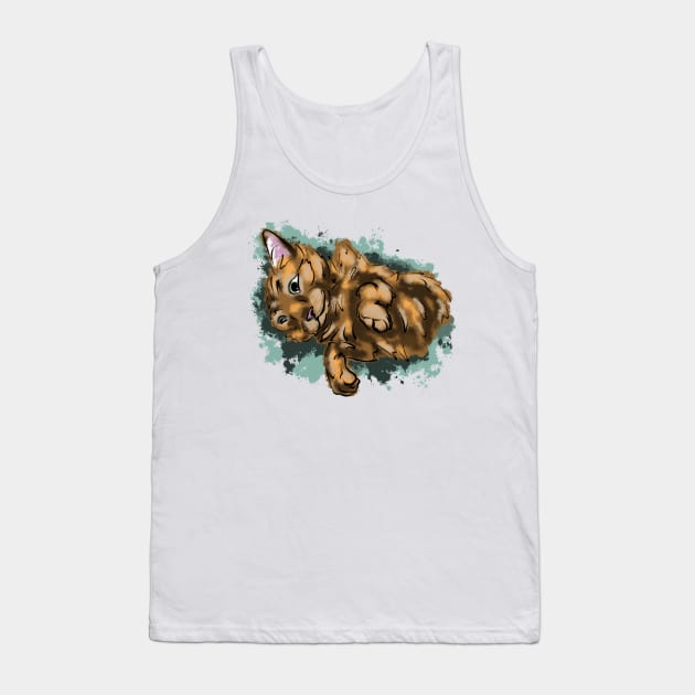 Playful cat Tank Top by Antiope